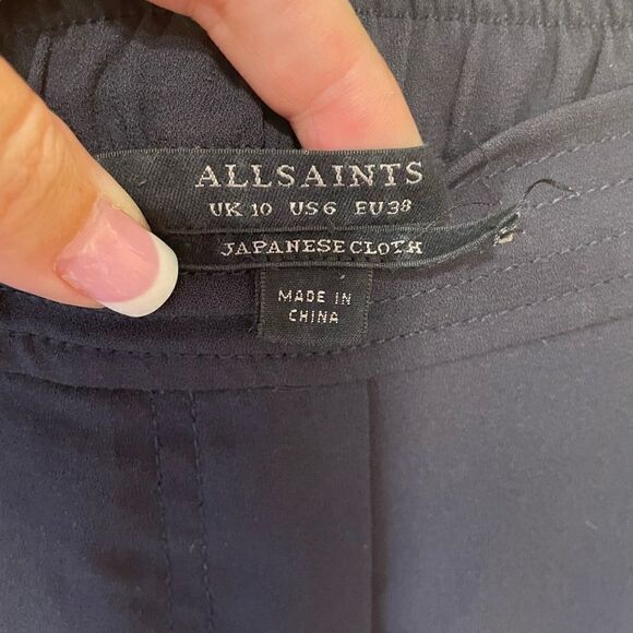 ALLSAINTS BLACK pants size 6 - Picture 4 of 5